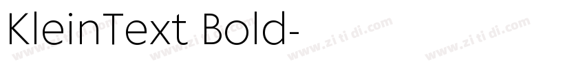 KleinText Bold字体转换
